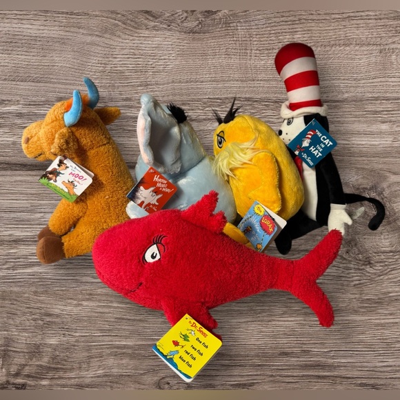 NWT Dr Seuss Cat In The Hat & Friends Plush Set Kohl's 12" Rare Stuffed Animal - Picture 4 of 6